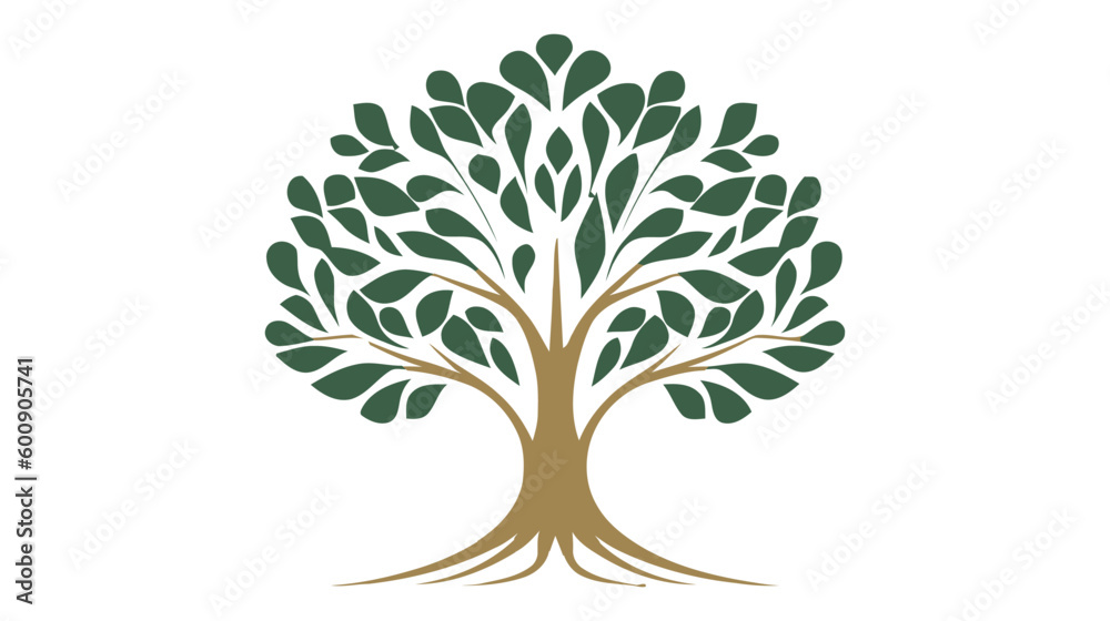 Tree logo on white background. Vector illustration Tree logo on white background. Vector illustration