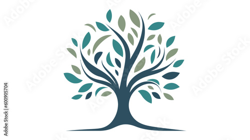 Tree logo on white background. Vector illustration