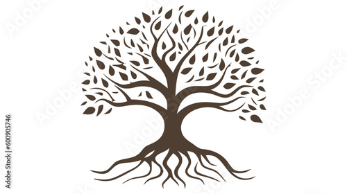 Tree logo on white background. Vector illustration