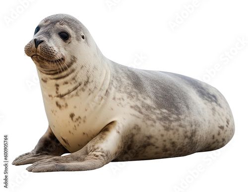 Seal in transparent background. Generative AI. photo