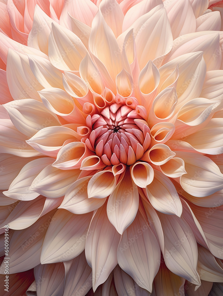 Stunning flower art illustration background. Generative AI. Stunning flower art illustration background. Generative AI.
