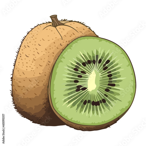 Ripe fruit slice, fresh and organic snack
