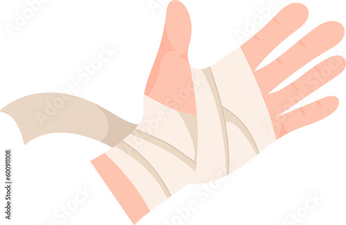 Hand Injuries Treatment With Bandage Up