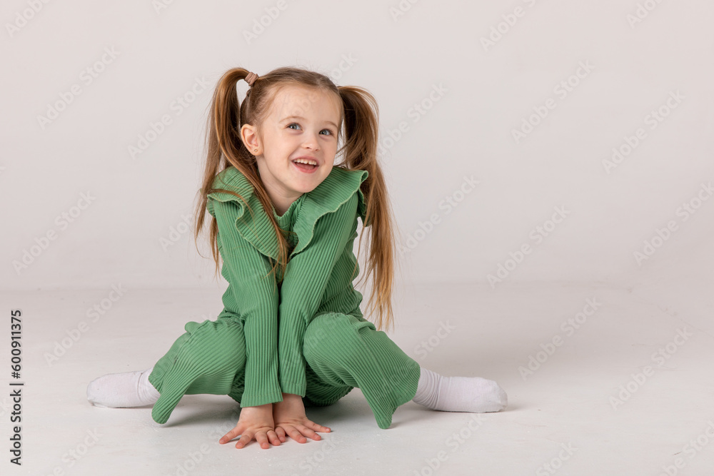 Portrait of a happy smiling child girl. Advertising. Space for text Portrait of a happy smiling child girl. Advertising. Space for text