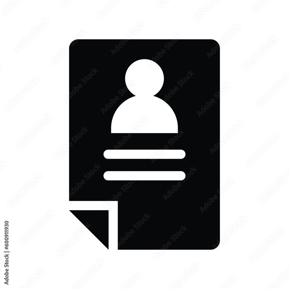 resume glyph icon illustration vector graphic resume glyph icon illustration vector graphic