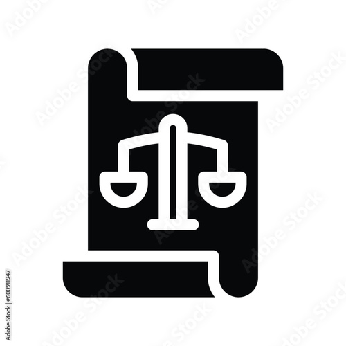 legal glyph icon illustration vector graphic