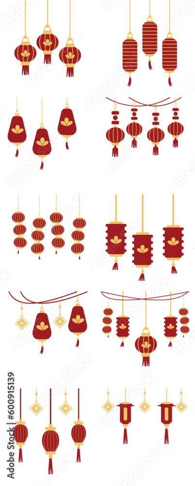 Chinese New Year Lantern Illustration Set Collection Chinese New Year Lantern Illustration Set Collection
