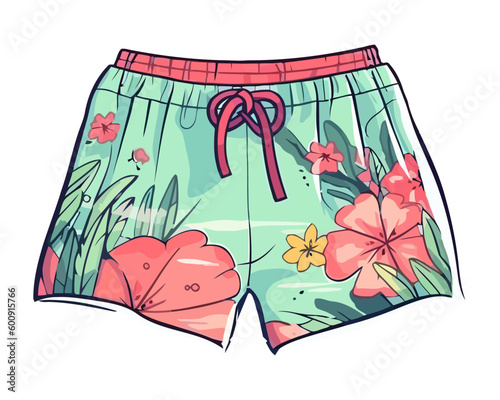 Swim shorts tropical style
