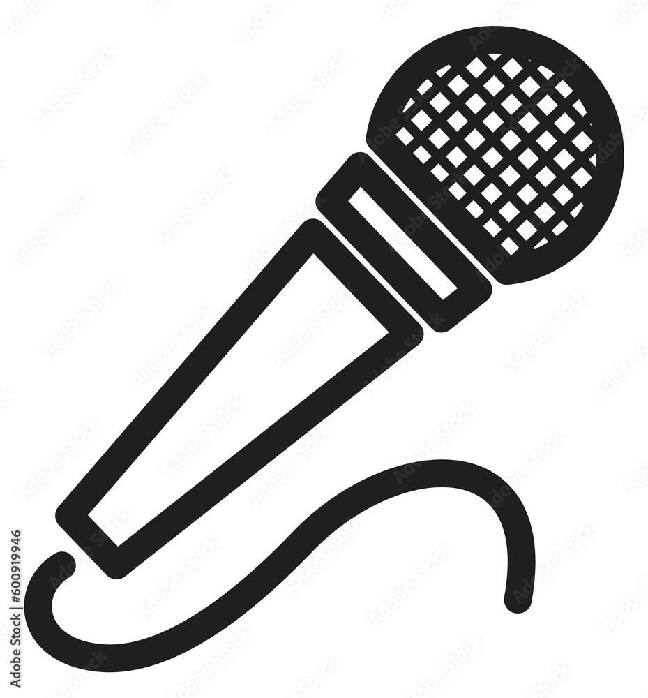 Microphone icon. Sound mic symbol. Audio device Stock Illustration