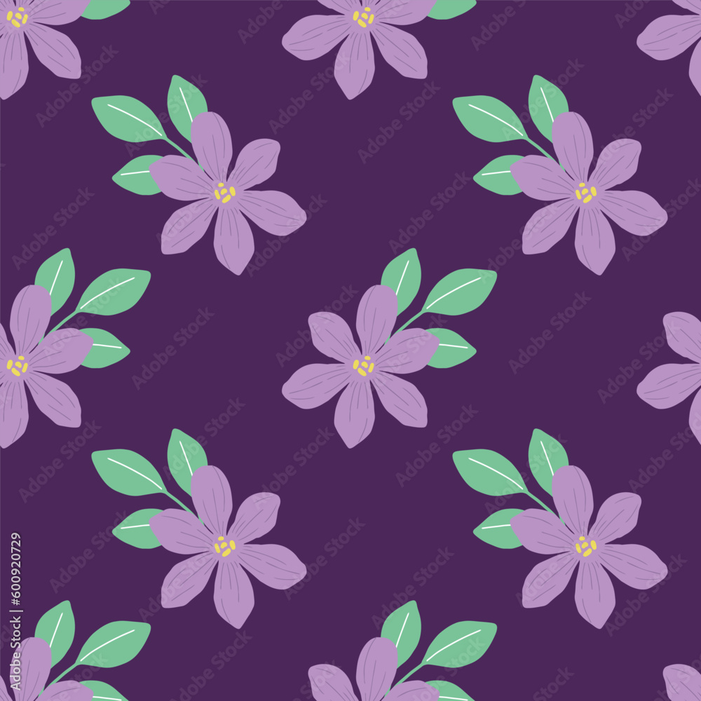Trendy Purple Flower seamless patterns. Cool abstract and floral design. For fashion fabrics, kid’s clothes, home decor, quilting, T-shirts, cards and templates, scrapbook and other digital needs Trendy Purple Flower seamless patterns. Cool abstract and floral design. For fashion fabrics, kid’s clothes, home decor, quilting, T-shirts, cards and templates, scrapbook and other digital needs