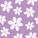 Trendy Purple Flower seamless patterns. Cool abstract and floral design. For fashion fabrics, kid’s clothes, home decor, quilting, T-shirts, cards and templates, scrapbook and other digital needs