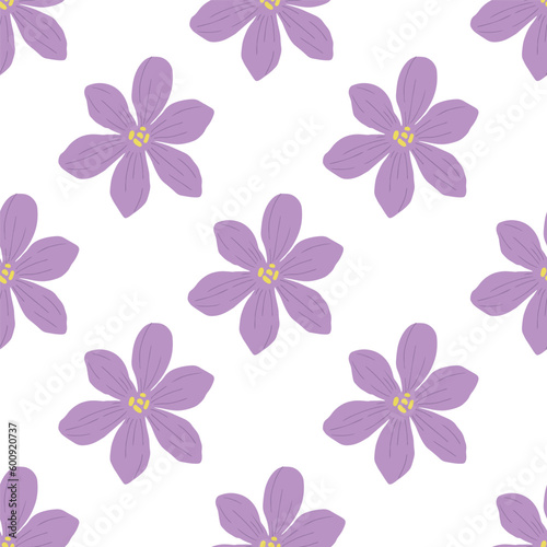 Trendy Purple Flower seamless patterns. Cool abstract and floral design. For fashion fabrics, kid’s clothes, home decor, quilting, T-shirts, cards and templates, scrapbook and other digital needs