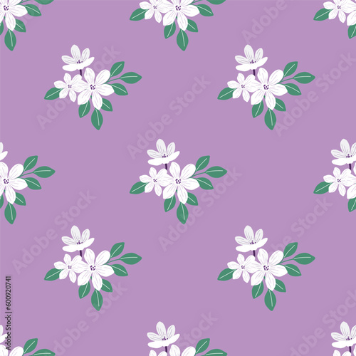 Trendy Purple Flower seamless patterns. Cool abstract and floral design. For fashion fabrics, kid’s clothes, home decor, quilting, T-shirts, cards and templates, scrapbook and other digital needs