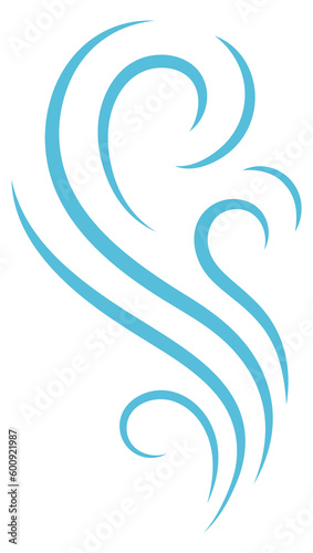 Vapour motion lines. Smoke symbol. Steam icon