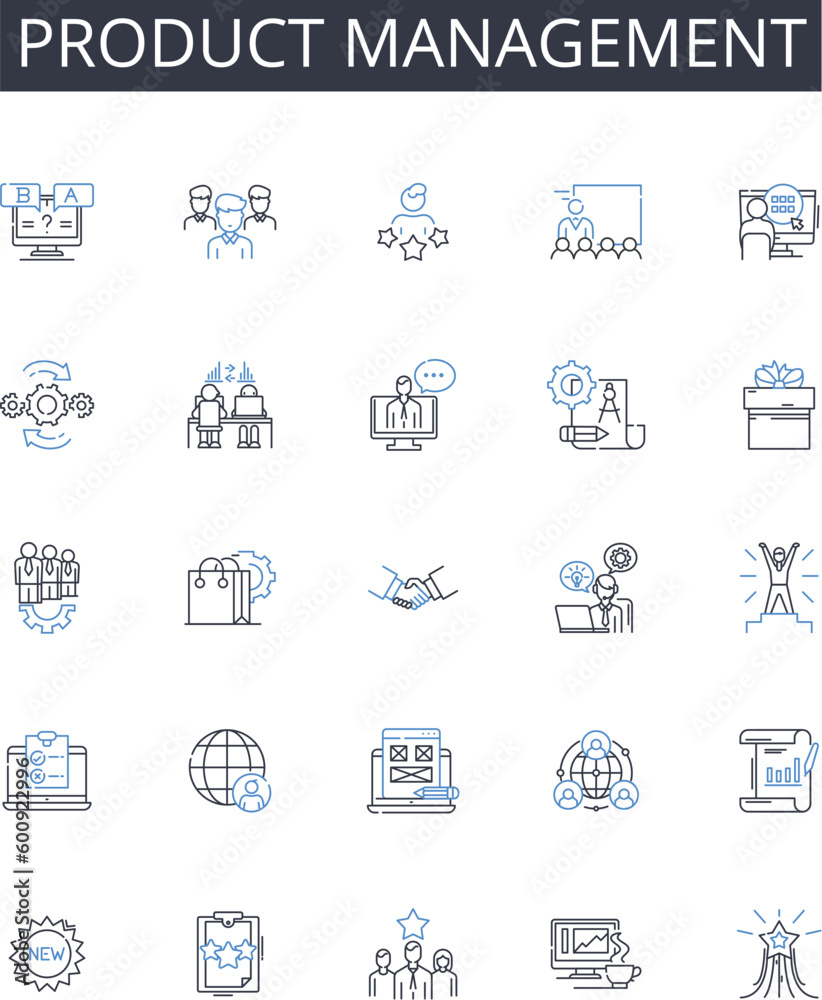 Product management line icons collection. Scrubbing, Dusting, Vacuuming, Mopping, Sanitizing, Organizing, Tidying vector and linear illustration. Polishing,Detailing,Disinfecting outline signs set