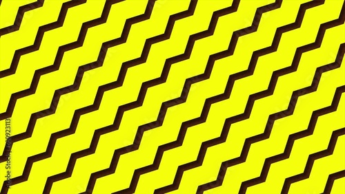 Animated curved line pattern on a yellow background