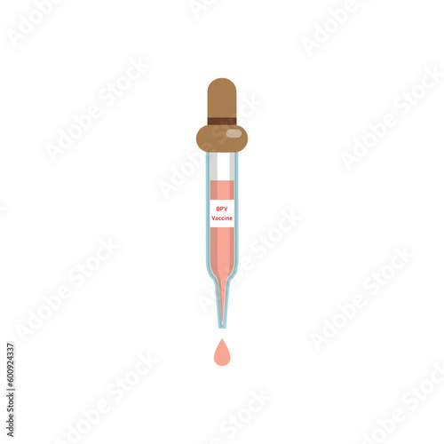 OPV Vaccine Concept Design. Vector Illustration.