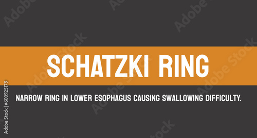 SCHATZKI RING - narrowing of lower esophagus