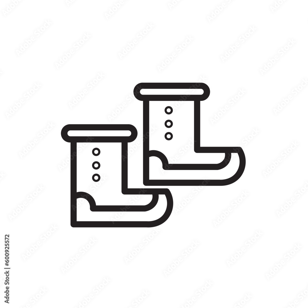 Boots Diving Underwater Outline Icon Boots Diving Underwater Outline Icon