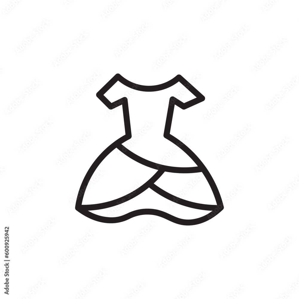 Bride Wear Dress Outline Icon