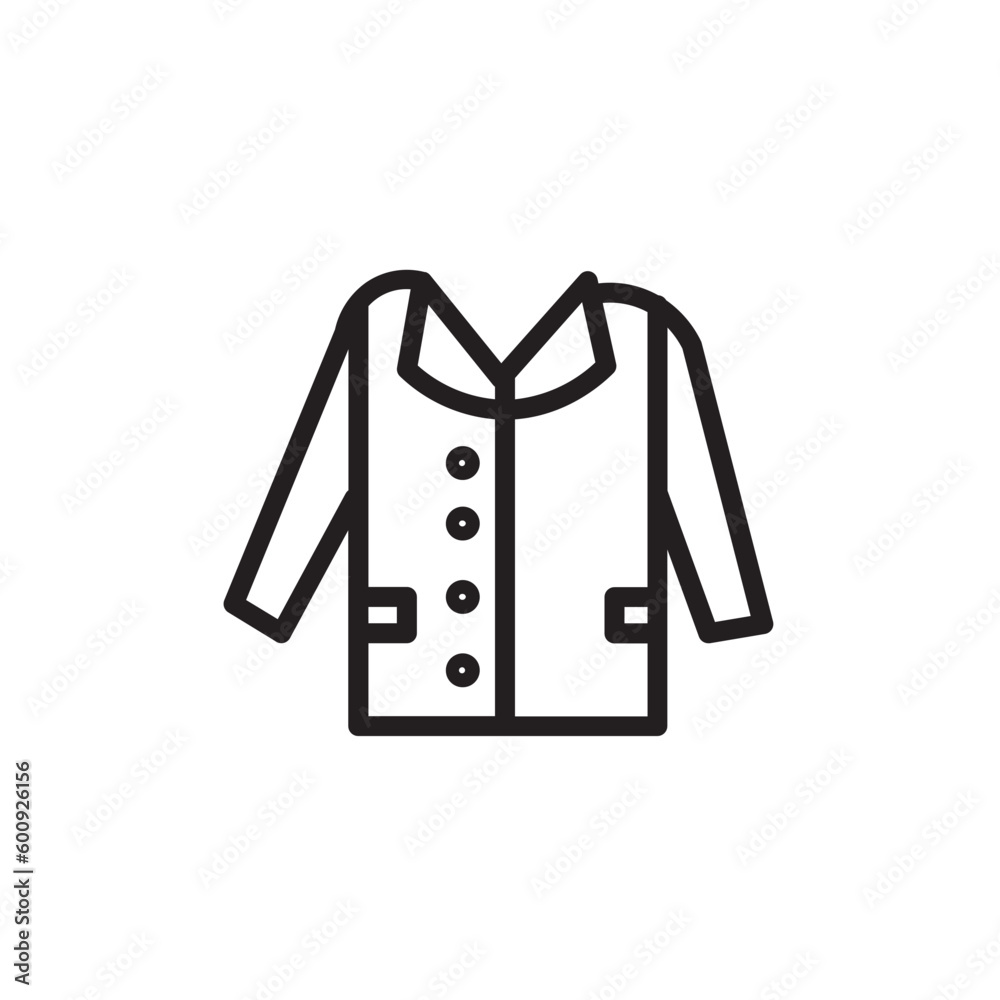 Business Clothes Jacket Outline Icon Business Clothes Jacket Outline Icon
