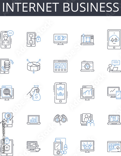 Internet business line icons collection. Development, Upgrades, Reconstruction, Enhancement, Modernization, Revitalization, Renewal vector and linear illustration. Expansion,Rehabilitation