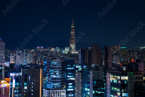 Night view of Seongsu-dong, Seoul, Korea photo