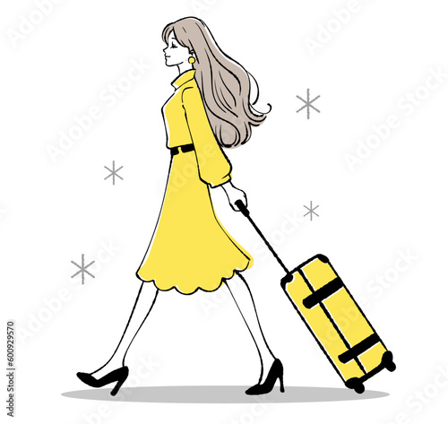 スーツケースを持つ女性, 女性, スーツケース, 旅行, イラスト, 素材, 出張, 旅, 海外, バケーション, バッグ, 旅行用品, トラベル, フライト, ホリデー, トランク, アドベンチャー, ツーリスト, 観光, 休暇, グローバル, 移動, 航空, バックパッカー, 航空券, 旅行バッグ, ドキュメント, トロリー, ワールドトラベル, パスポート, ホテル, シティ,