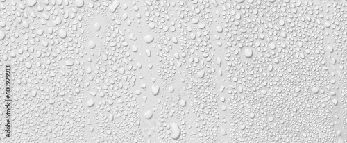 White surface with water drops as background, banner design