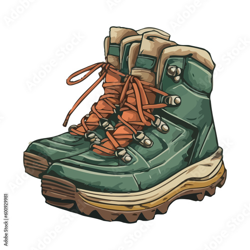 Hiking boots design photo