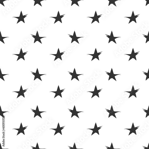 Star seamless texture. Background of stars in doodle style.