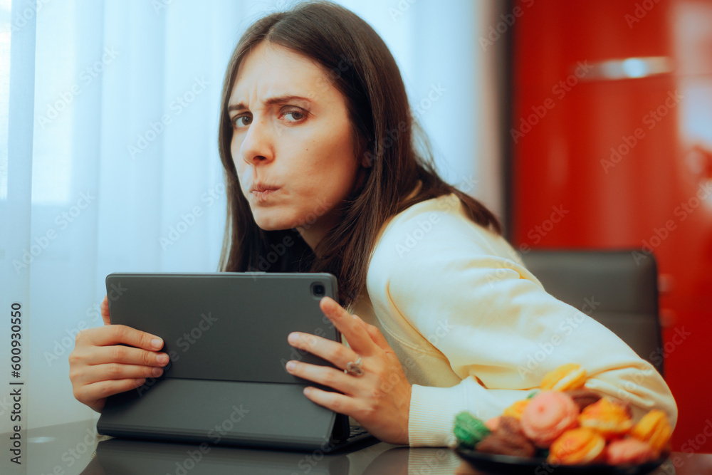 Woman Hiding her Pc Tablet Protecting her Personal Data. Stressed girl trying to stay safe on the internet worried about privacy
Woman Hiding her Pc Tablet Protecting her Personal Data. Stressed girl trying to stay safe on the internet worried about privacy