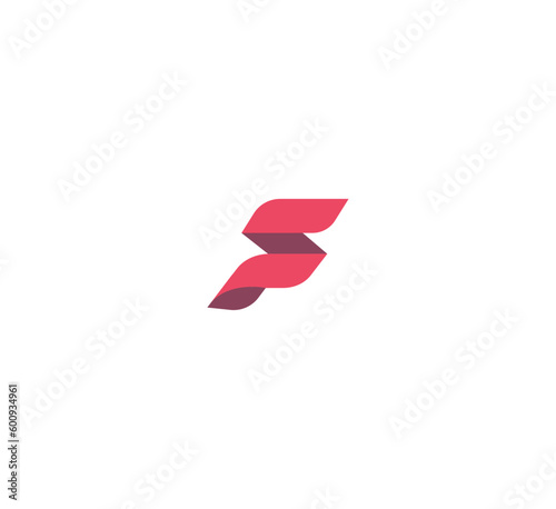 Letter F logo set with gradient design, concept of 5G, future and forward. 3D colorful F letter logo.