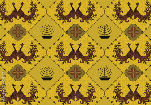 Batik Indonesian: is a technique of wax-resist dyeing applied to whole cloth, or cloth made using this technique originated from Indonesia. Batik is made either by drawing dots and lines