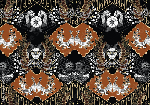 Batik Indonesian: is a technique of wax-resist dyeing applied to whole cloth, or cloth made using this technique originated from Indonesia. Batik is made either by drawing dots and lines