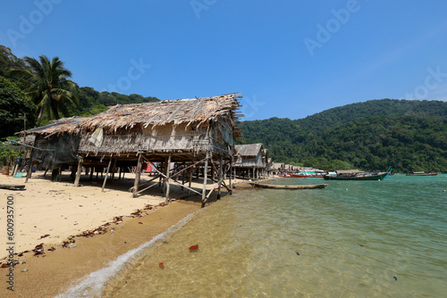 view of site of the house in Morken Village  Surin Islands  Thailand