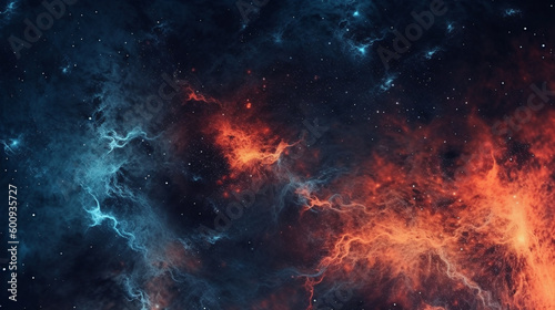 Generative AI, an abstract background image with a cosmic theme © icehawk33