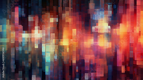 Wallpaper Mural This abstract background image features a glitch effect that gives it a digital, futuristic look. The image has a color scheme of blue, purple, and pink with distorted lines and shapes Torontodigital.ca