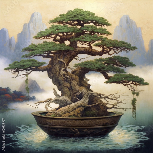 tree on the water - Generated by AI