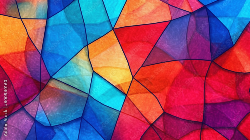 Generative AI, an abstract background image with a stained glass effect Generative AI, an abstract background image with a stained glass effect