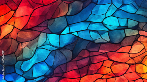 Generative AI, an abstract background image with a stained glass effect © icehawk33