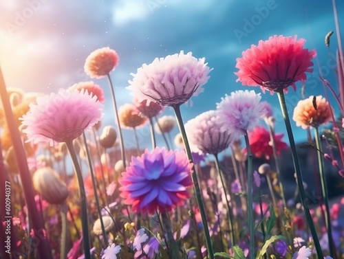 Spring Flower Natural Background Illustration AI Generative