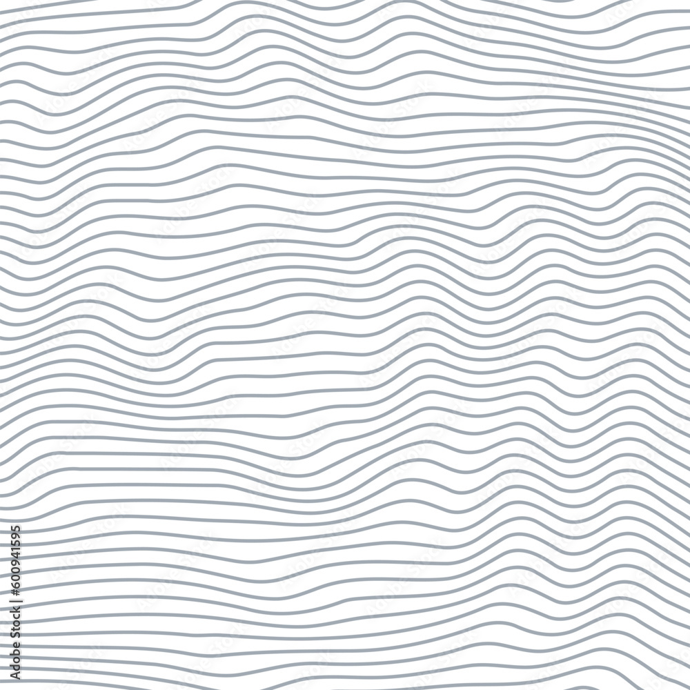 Fototapeta premium Abstract background with wavy lines. Gray and white vector pattern.