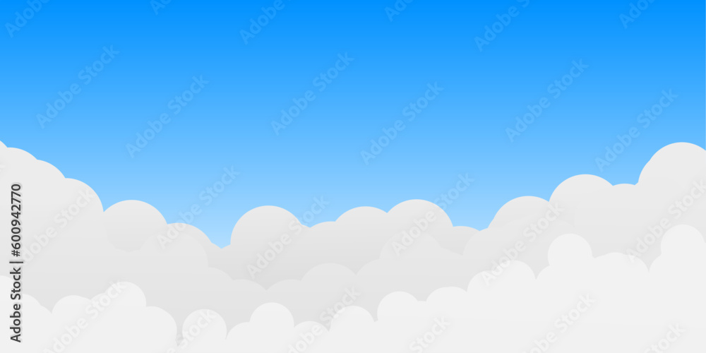 abstract modern blue and white cloud background