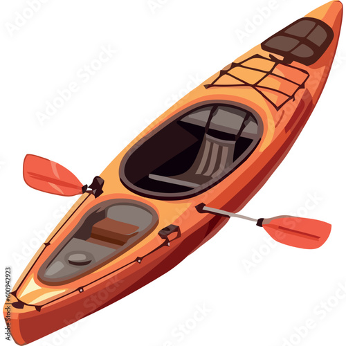 rowing boat vecotr illustration