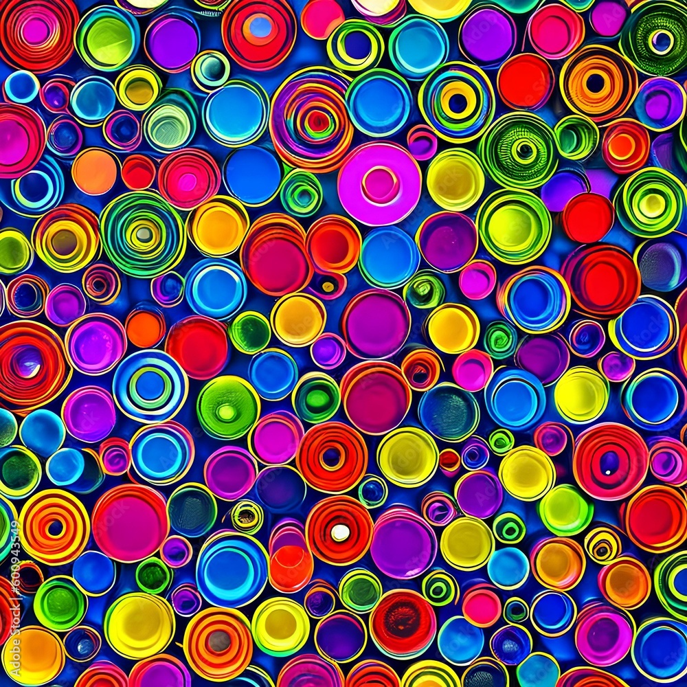 A pattern of colorful circles in a gradient effect4, Generative AI A pattern of colorful circles in a gradient effect4, Generative AI