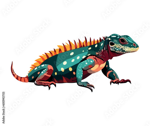 Colorful reptile design
