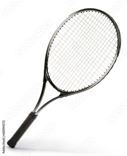 Tennis racket isolated on white background, Tennis racket sports equipment on white With work path. © MERCURY studio