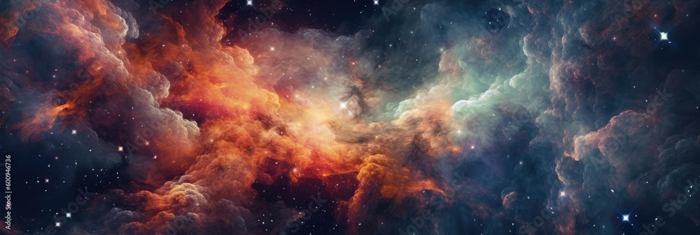 Fototapeta premium Colorful space galaxy cloud nebula. Stary night cosmos. Universe science astronomy. Supernova background wallpaper 