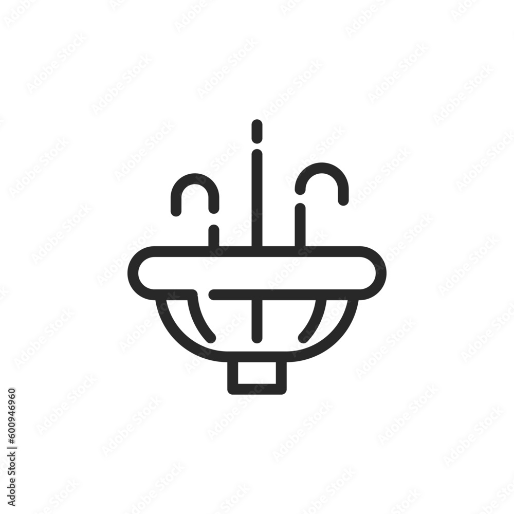 Public Drinking Fountain Vector Icon. Outline line art of Urban Utilities of Pure Drinkable Water for Hydration. Public Drinking Fountain Vector Icon. Outline line art of Urban Utilities of Pure Drinkable Water for Hydration.